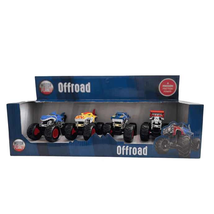 Vehículos Y Radiocontrol Toy Planet Set 4 Offroad Coches Locos multicolor para niños