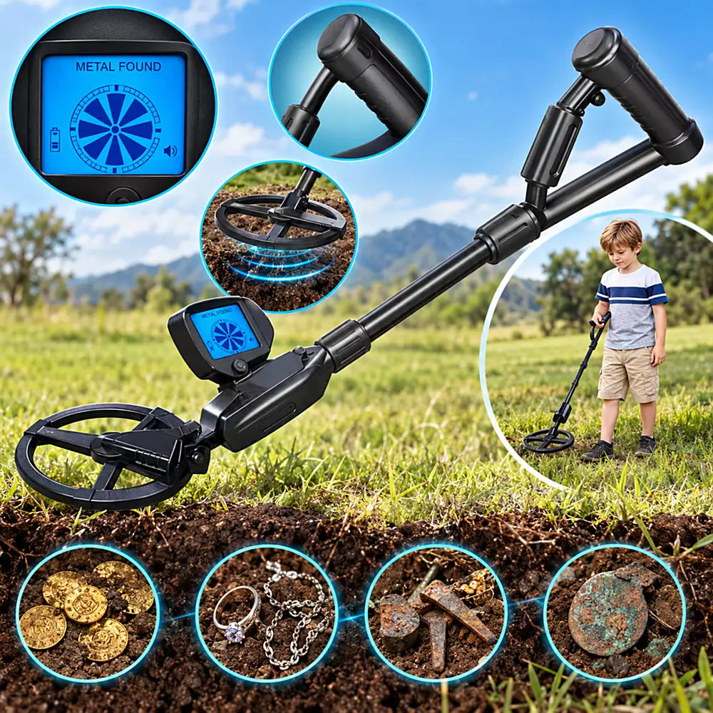 Aire Libre Toy Planet Detector De Metales Lcd Y Mov Busqueda.  negro para niños