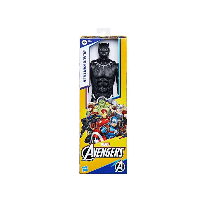 Figuras Y Minimundos Hasbro Avn Titan Heroe Figura Black Panther negro para niños