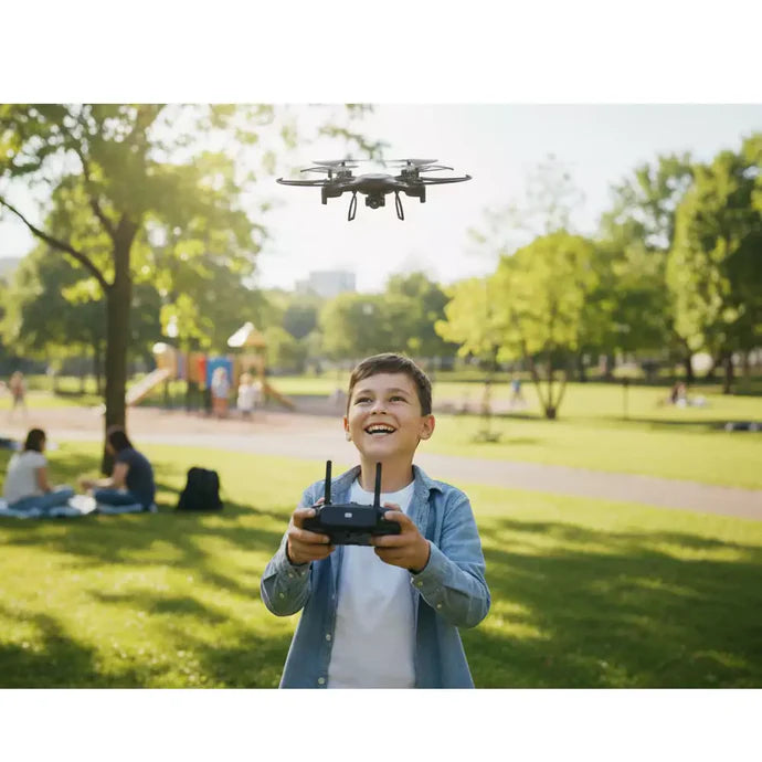 Vehículos Y Radiocontrol Toy Planet Rc Dron  negro y rojo para niños