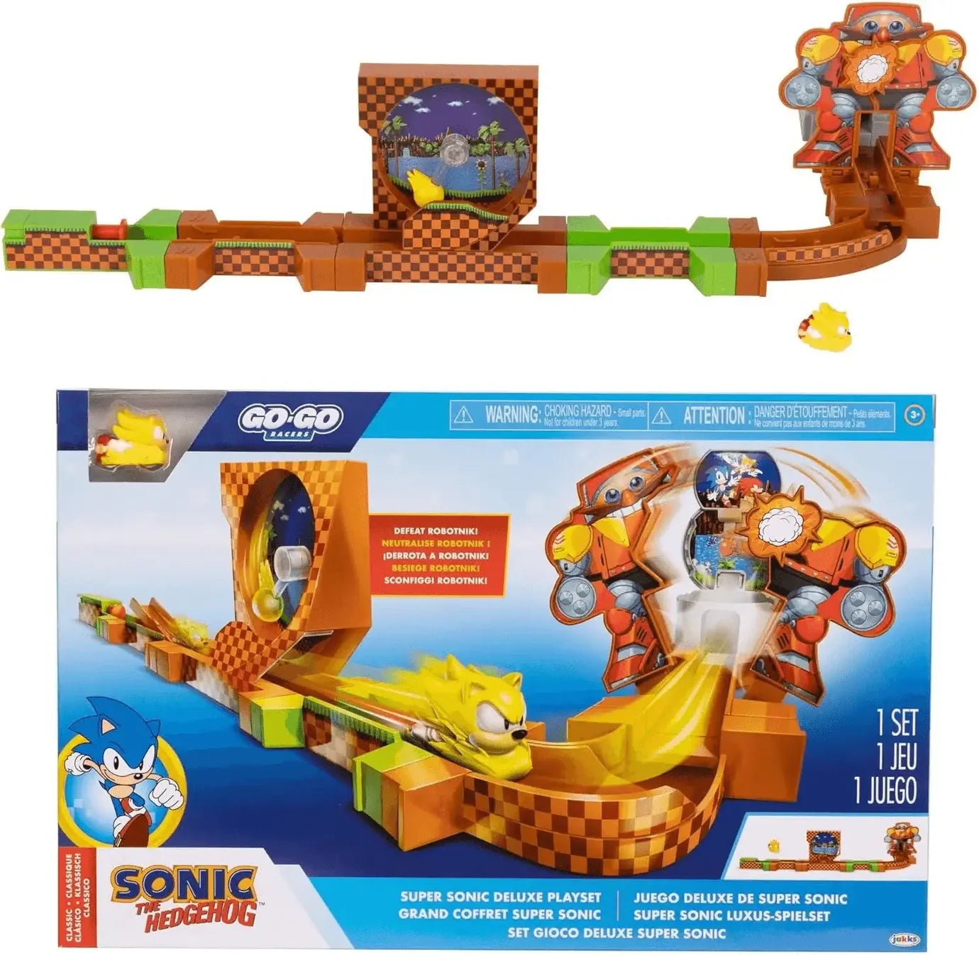 Vehículos Y Radiocontrol Toy Planet Sonic The Hedgehog Go-Go Racers-Juego Deluxe De Super Sonic multicolor para niños