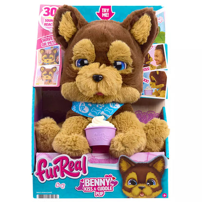 Muñecas Y Peluches Toy Planet Furreal Benny The Kiss & Cuddle Pup marrón para niños