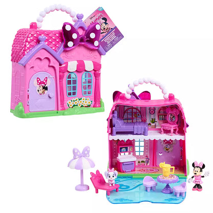 Figuras Y Minimundos Toy Planet Minnie Mini Mansion Playset rosa para niños
