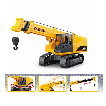 Vehículos Y Radiocontrol Toy Planet Excavadora Y Pluma En Cdu 4 amarillo para niños