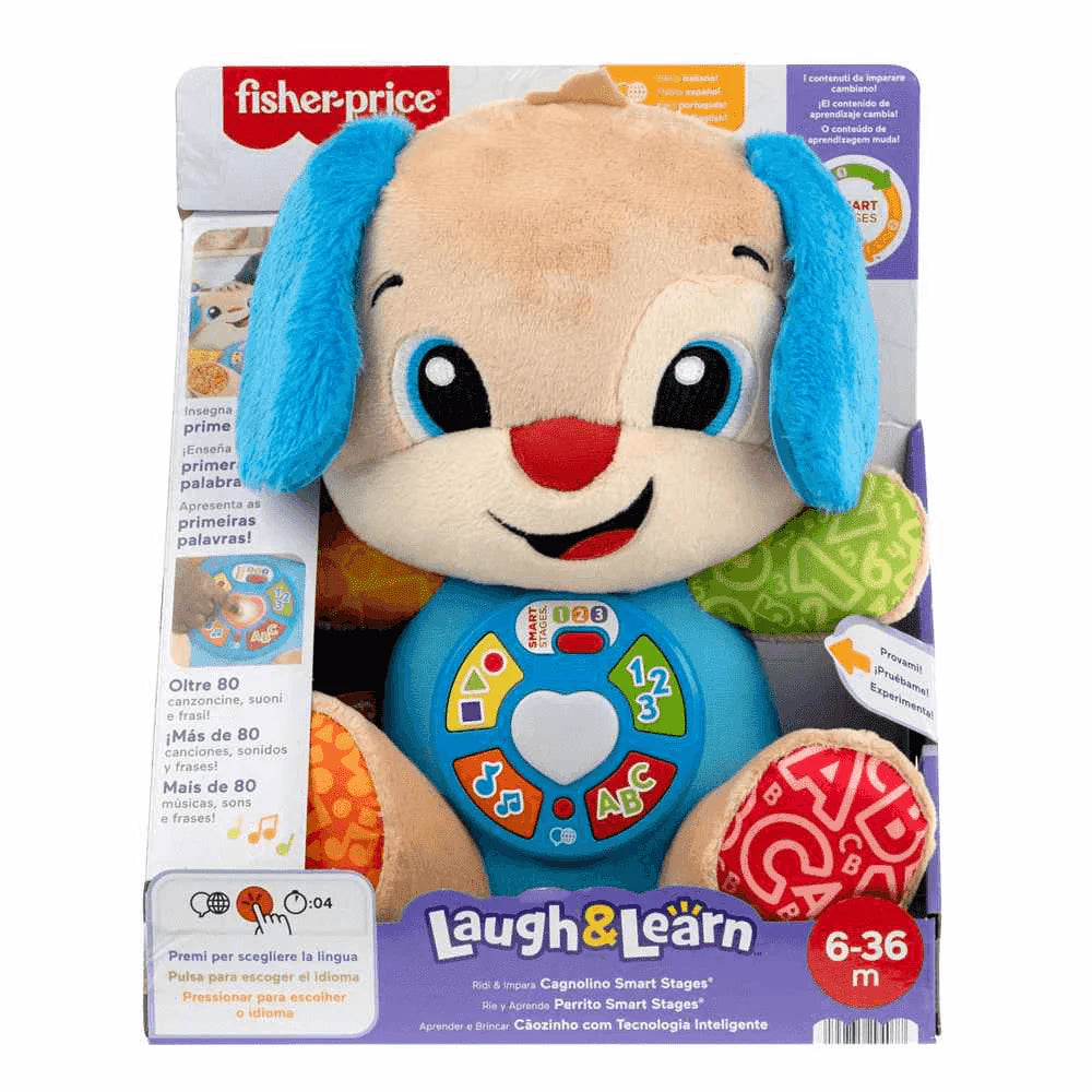 Muñecas Y Peluches Mattel Games Fisher-Price Ríe Y Aprende Perrito Peluche Smart Stages multicolor para niños