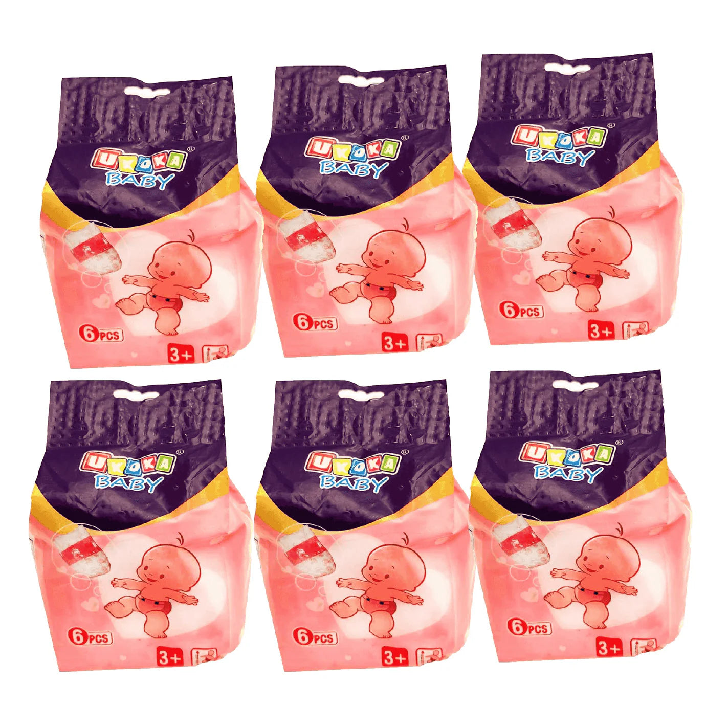 Muñecas Y Peluches Toy Planet Conjunto 6 Pañales multicolor para niños