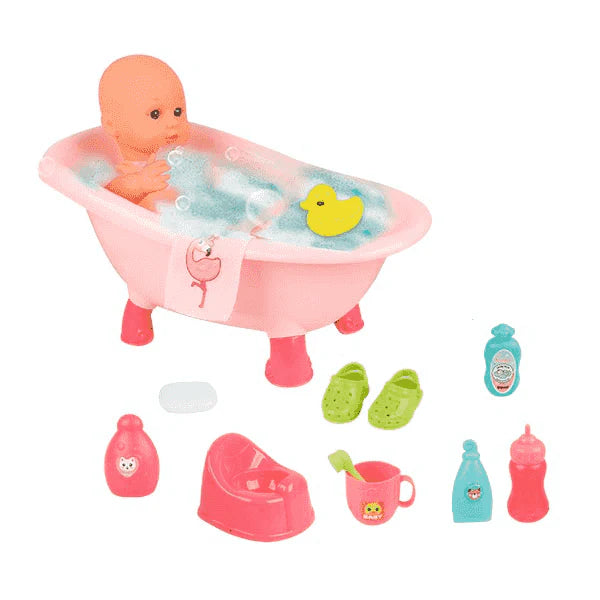 Muñecas Y Peluches Toy Planet Bebe Bañerita En Caja rosa para niños