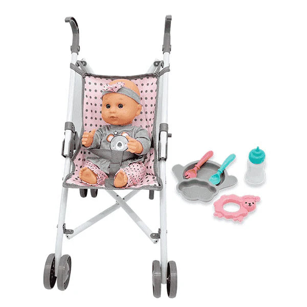 Muñecas Y Peluches Toy Planet Bebe Con Silla Paseo multicolor para niños