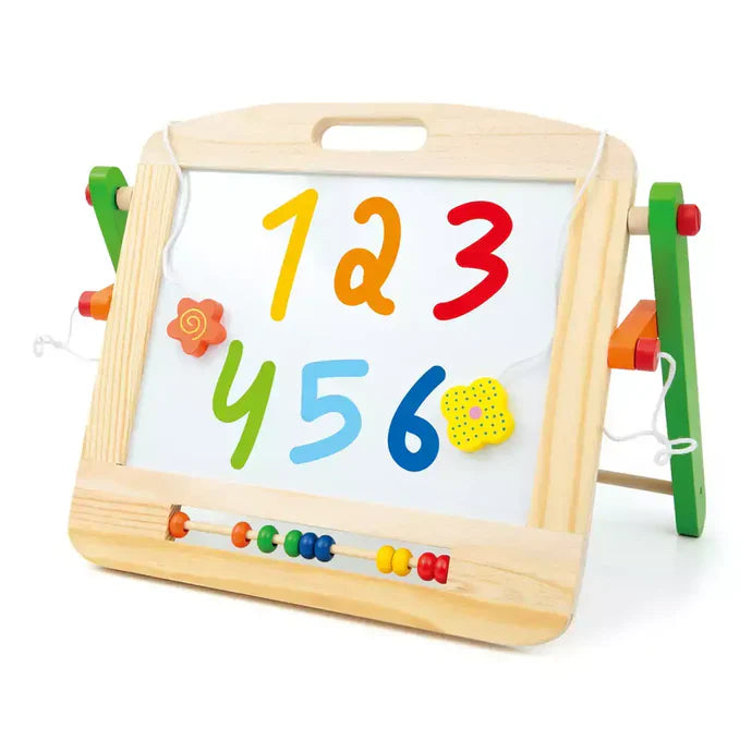 Juegos De Mesa Toy Planet 2 En 1 Pizarra Caballete multicolor para unisex