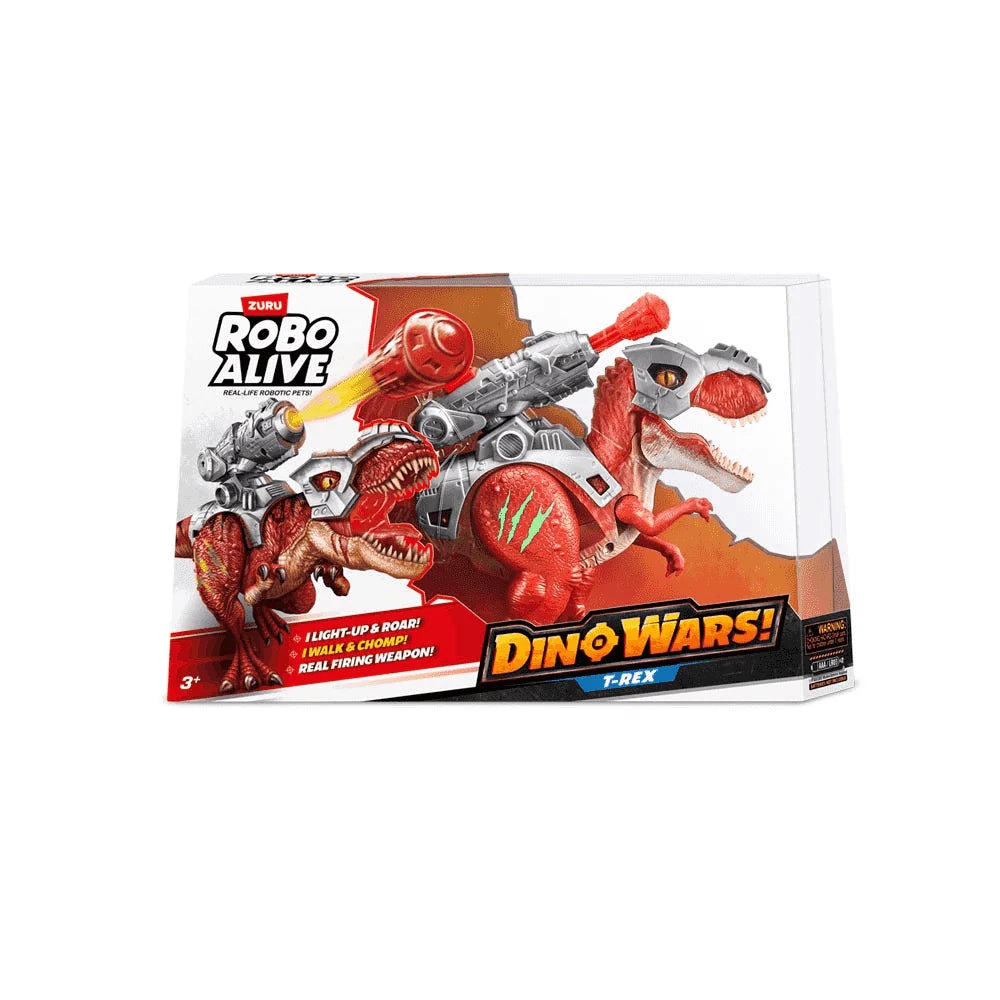 Figuras Y Minimundos Zuru Zuru Robo Alive Dino Wars T-Rex rojo para niños