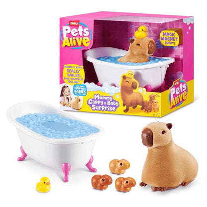 Muñecas Y Peluches Toy Planet Pets Alive Mommy&Baby Surp S1 Capybara multicolor para niños