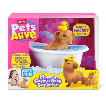 Muñecas Y Peluches Toy Planet Pets Alive Mommy&Baby Surp S1 Capybara multicolor para niños