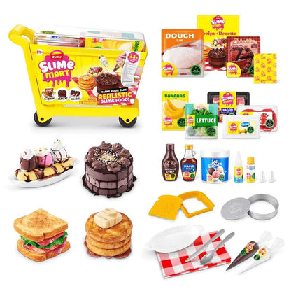 Construcciones Y Puzzles Toy Planet Slime Carrito Compra Con Accesorios amarillo para niños