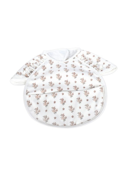 Para Comer Walking Mum Babero Con Depósito Botton Flores beige para bebe