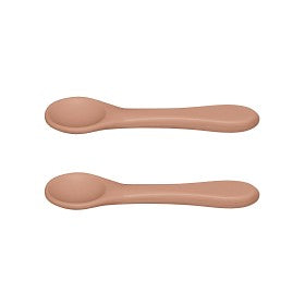 Para Comer Baby Livia Set 2 Cucharas Silicona Teja rosa para bebe