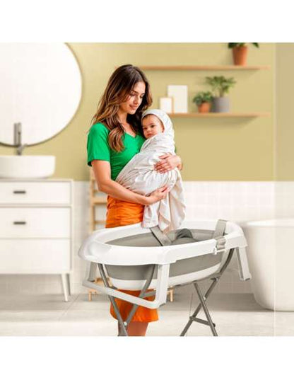 Baño Asalvo Bañera Plegable Con Soporte Y Con Reductor Luigi Gris gris para bebe