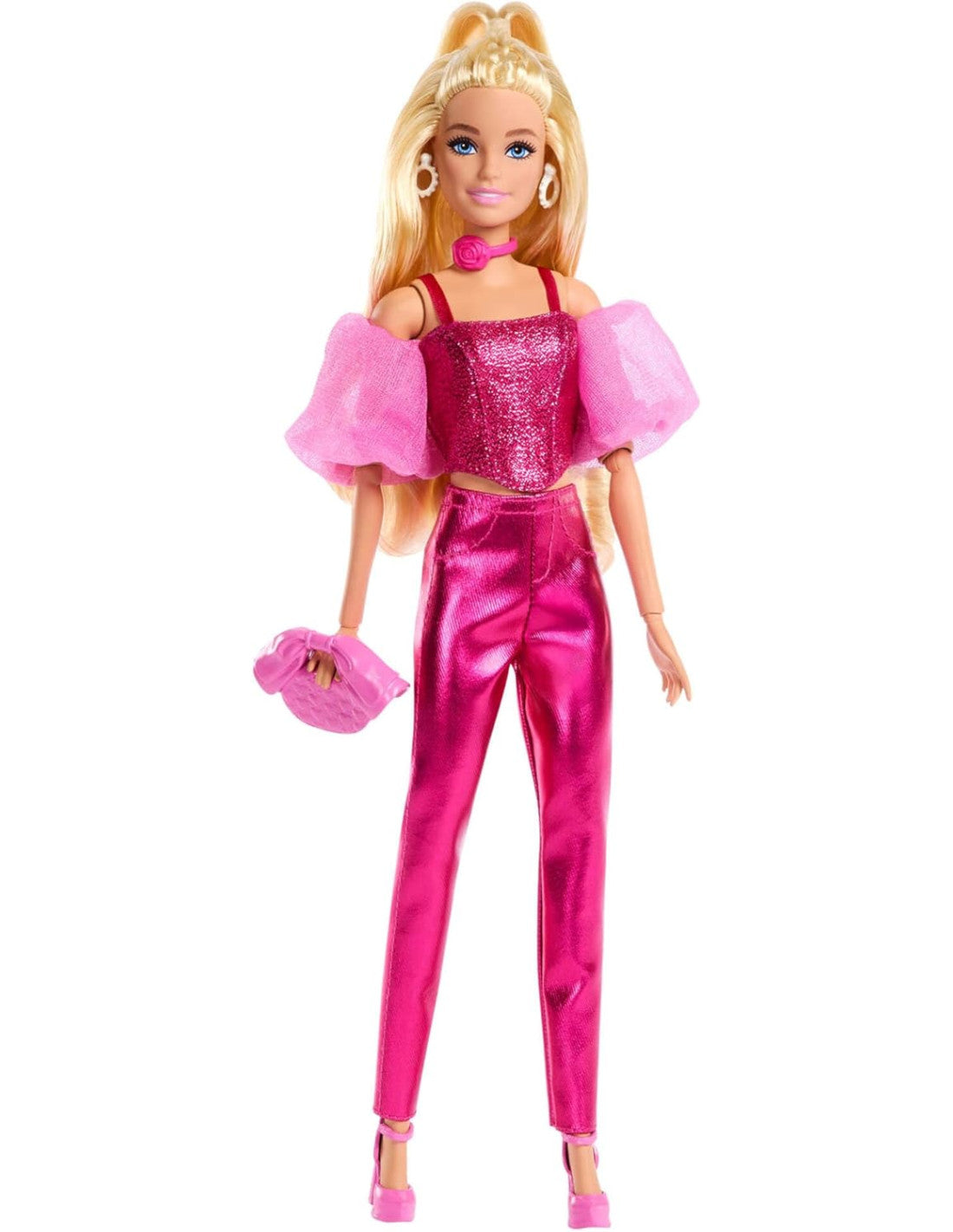 Muñecas Y Peluches Mattel Games Barbie Deluxe Style - Muñeca Rubia Y Conjunto De Top Y Pantalón Fucsia fucsia para niños