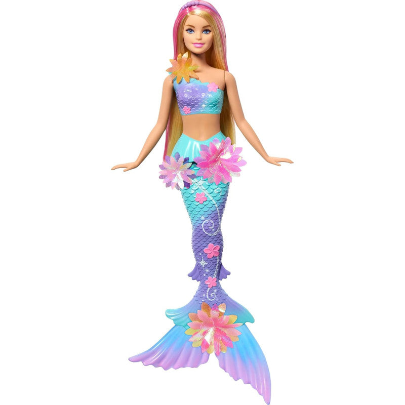 Muñecas Y Peluches Mattel Games Barbie Sirena Mágica De Flores multicolor para niños