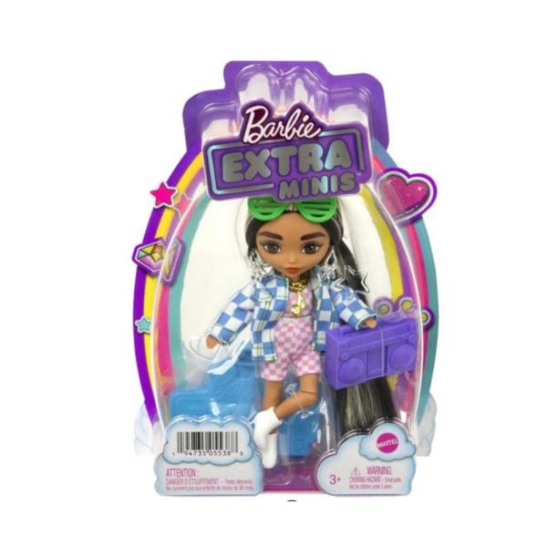 Muñecas Y Peluches Mattel Games Barbie Extra Mini Conjunto Cuadros Y Radio multicolor para niños