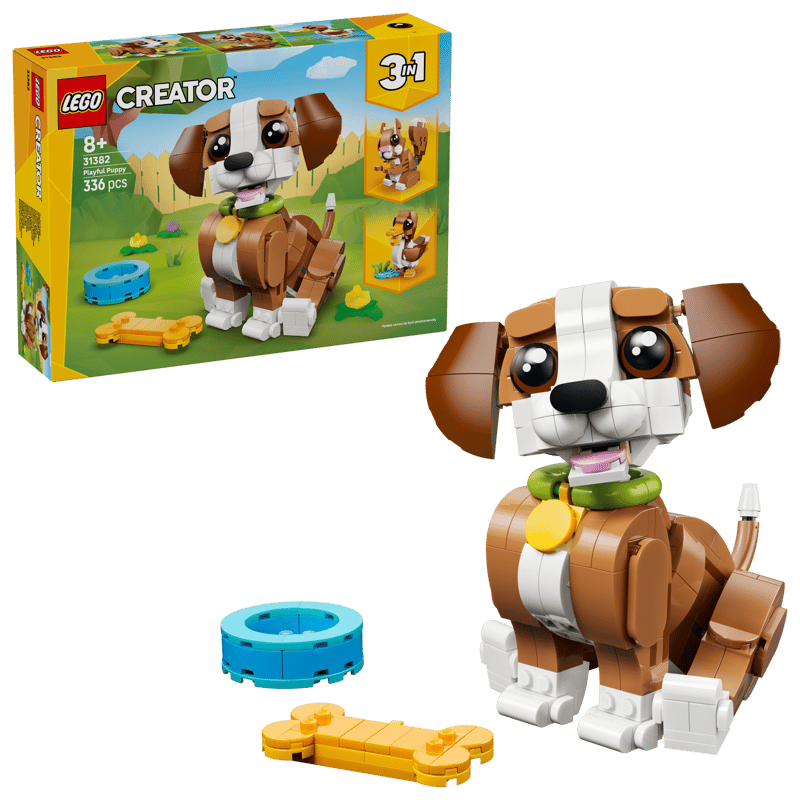 Construcciones Y Puzzles Lego Simpáticos Animales: Cachorro Juguetón multicolor para niños
