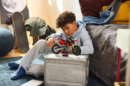 Construcciones Y Puzzles Lego Moto Ducati Desmo450 Mx Factory rojo para niños
