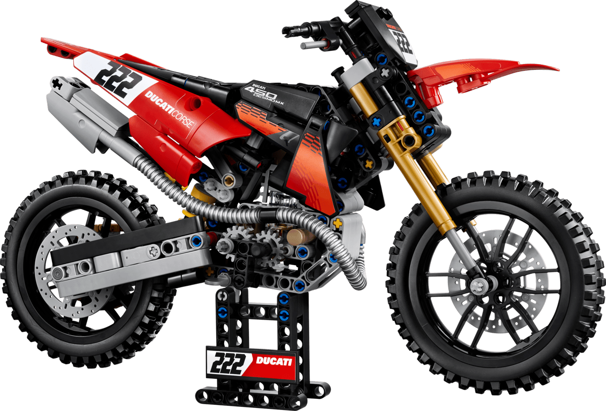 Construcciones Y Puzzles Lego Moto Ducati Desmo450 Mx Factory rojo para niños