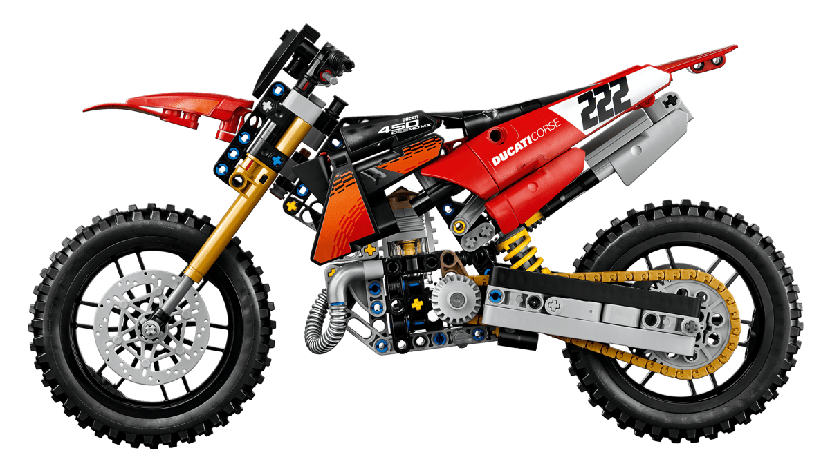 Construcciones Y Puzzles Lego Moto Ducati Desmo450 Mx Factory rojo para niños
