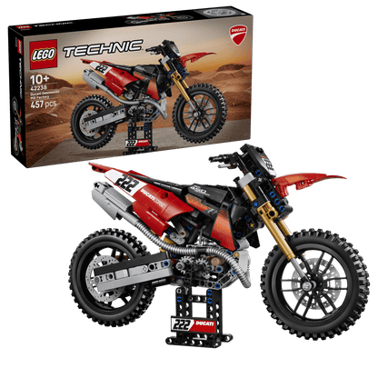 Construcciones Y Puzzles Lego Moto Ducati Desmo450 Mx Factory rojo para niños