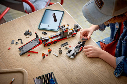 Construcciones Y Puzzles Lego Camión De Exposición De F1 Con Coche De multicolor para niños