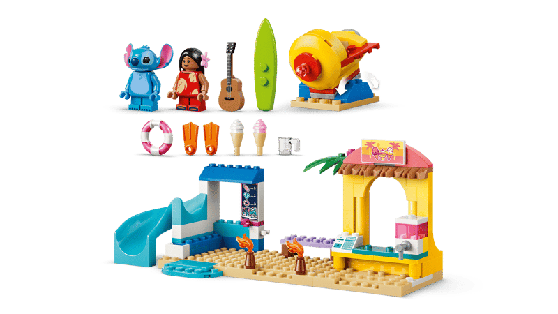 Construcciones Y Puzzles Lego Lego Disney Stitch - Diversión En La Playa Con Lilo multicolor para niños