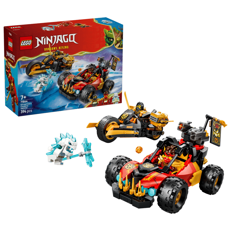 Construcciones Y Puzzles Lego Lego Ninjago - Vehículos Combinables De Kai Y Cole multicolor para niños