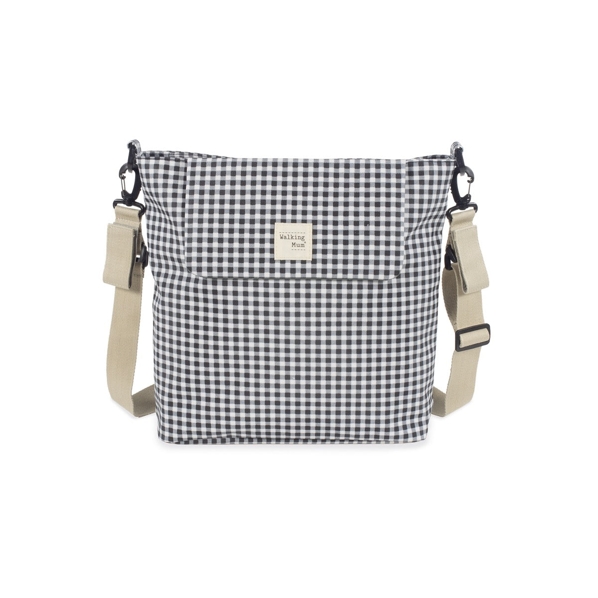 Paseo Walking Mum Bolso Canastilla I Love Vichy Negro negro para bebe