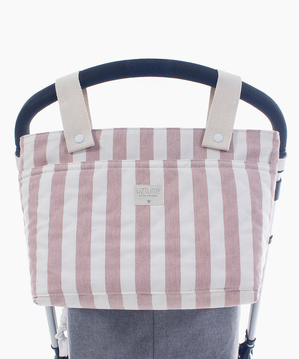 Paseo Uzturre Bolso Carro Taleguita Midi Raya Rosa Empolvado rosa para bebe