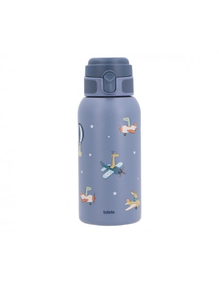 Para Comer Tutete Botella De Acero Con Pajita  Planes azul para niños