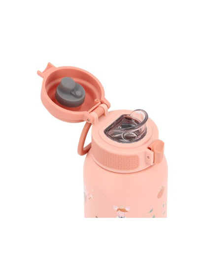 Para Comer Tutete Botella De Acero Térmica Con Pajita Mouse Fairies rosa para niños