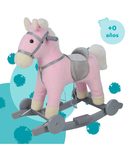 Muñecas Y Peluches Famosa Caballito Rosa Balancin Con Sonido 74 Cm multicolor para bebe