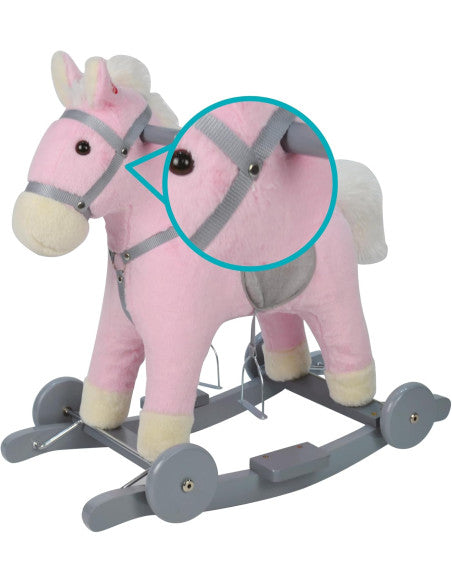 Muñecas Y Peluches Famosa Caballito Rosa Balancin Con Sonido 74 Cm multicolor para bebe