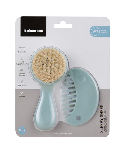 Baño Kikka Boo Ceoillo Peine Con Cerdas Naturales Hedge-Hugs Menta verde para bebe
