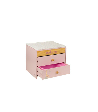 Muñecas Y Peluches Muñecas Arias Comoda/Cambiador Nature C/2 Cajones Bañe rosa para niños
