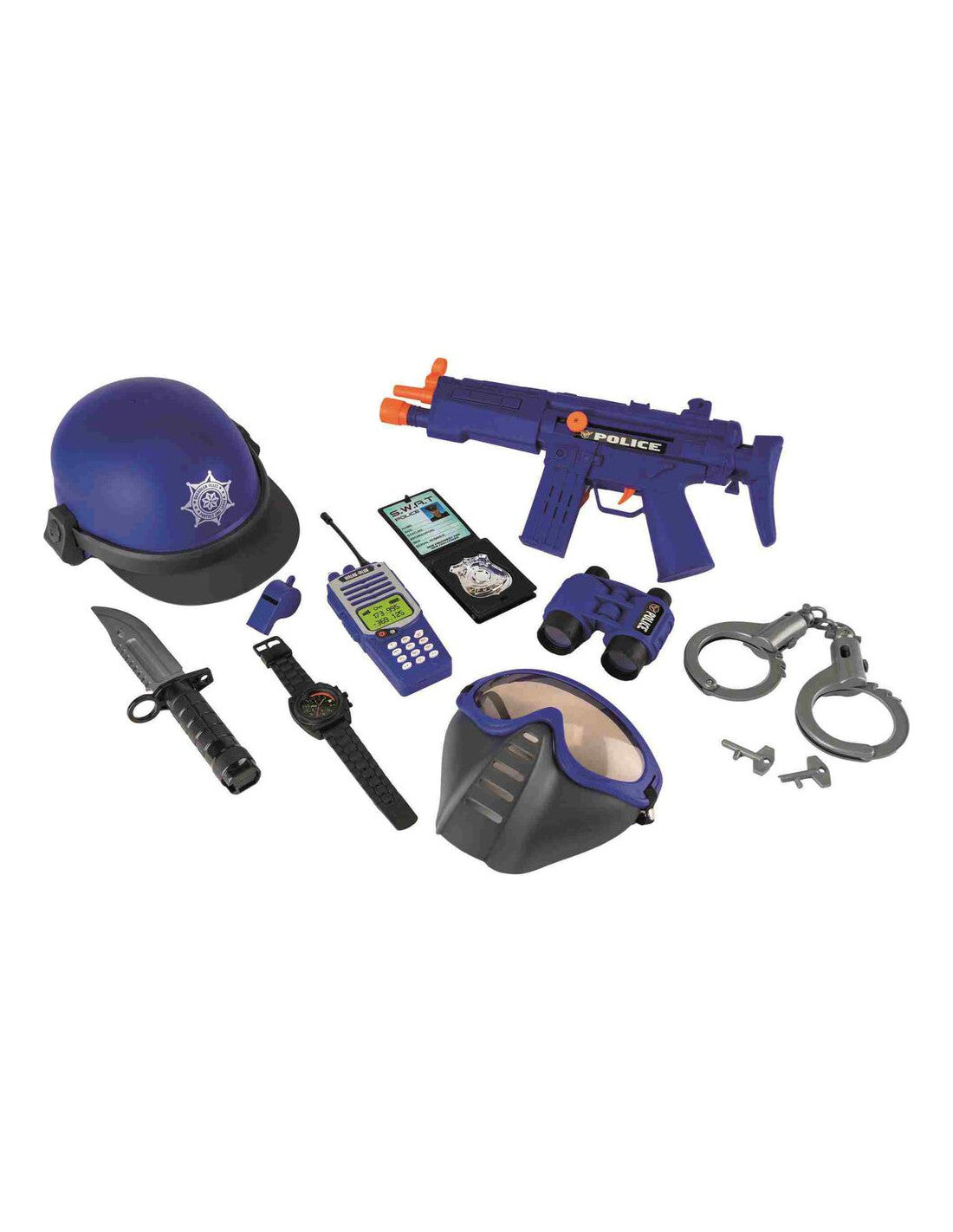 Figuras Y Minimundos Toy Planet Conjunto De Policía - Accesorios Prácticos Y Realistas azul para niños