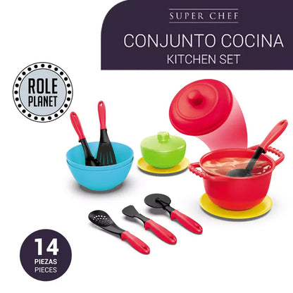 Otros Toy Planet Conjunto Cocina Super Chef 14 Piezas multicolor para niños
