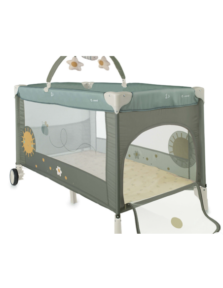 En Casa Jané Cuna One Level Botanic verde para bebe