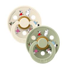 Lactancia Bibs 2 Chupetes Bibs X Moomin Colour Round Polka Ivory Mix 0-6 Meses multicolor para bebe