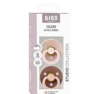 Lactancia Bibs 2 Chupetes Bibs Studio Colour Fusion Round Blush/Woodchuck Mix rosa para bebe