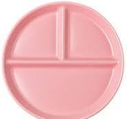 Para Comer Twistshake Plato Dividido Con Tapa Pastel Rosa rosa para bebe