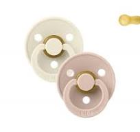 Lactancia Bibs Pack 2 Chupetes Colour Natural Rubber Ivory Blush beige para bebe