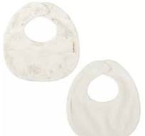 Paseo Bimbidreams Pack 2 Baberos 19X19 Cm Con Impermeable Pu Noe Lino blanco para bebe