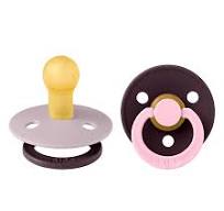 Lactancia Bibs Pack 2 Chupetes Bibs Studio Colour Fusion Round Dusty Lilac Plum Mix lila para bebe