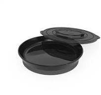 Para Comer Twistshake 78168Negro Plato Con Tapa Negro para mundo bebé