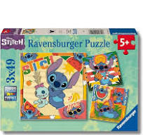 Construcciones Y Puzzles Ravensburger 3 Puzzles 49 Piezas Disney Stitch multicolor para niños